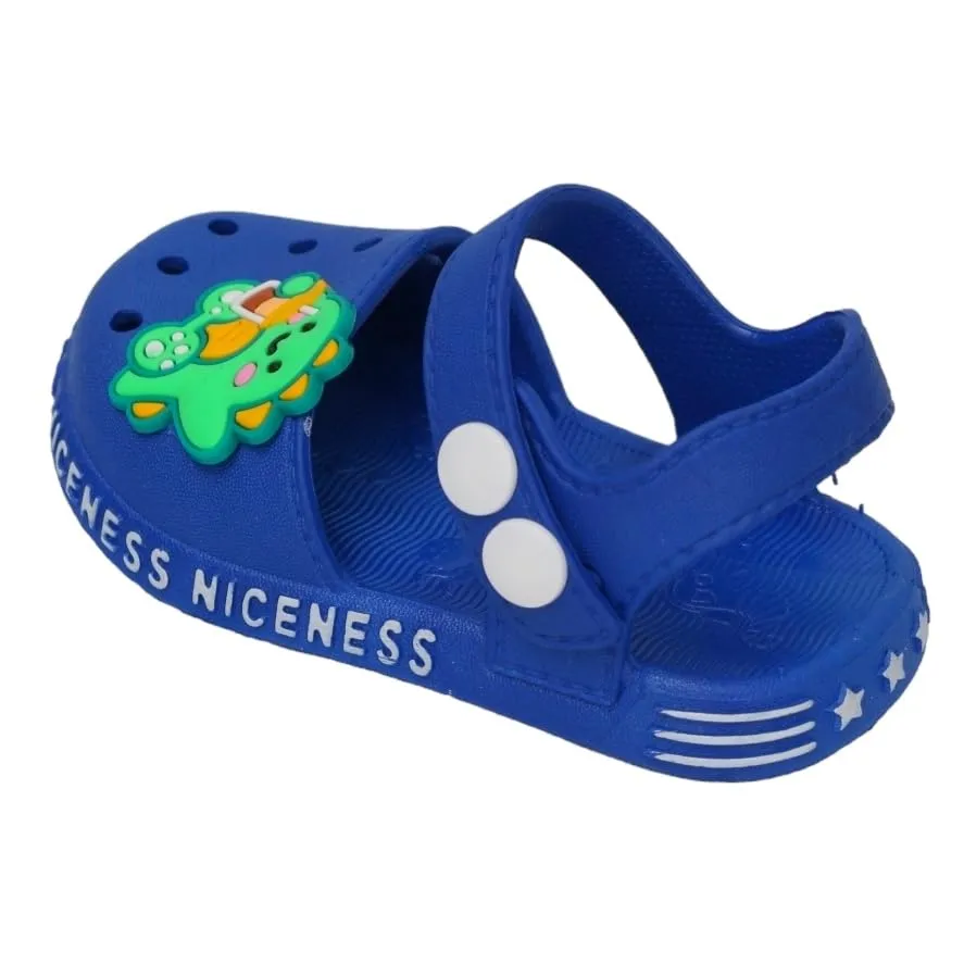 Yellow Bee Dino Sandals for Boys, Blue, 2C, 6-9 Months